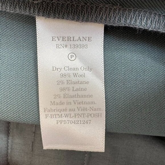 Everlane The ’80s Italian Wool Straight Leg Pleat Front Trousers Plus Size 14 - Picture 14 of 14